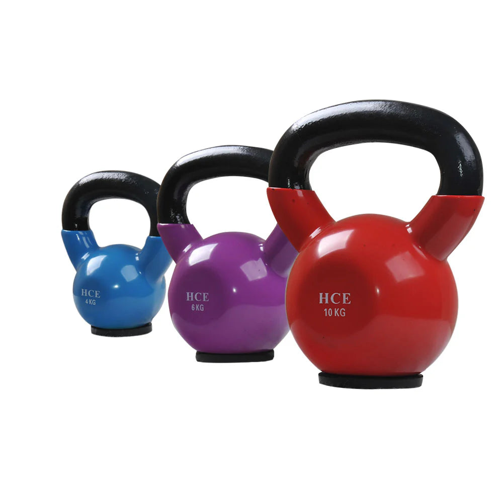 Vinyl 4kg, 6kg, 10kg Kettlebell Package
