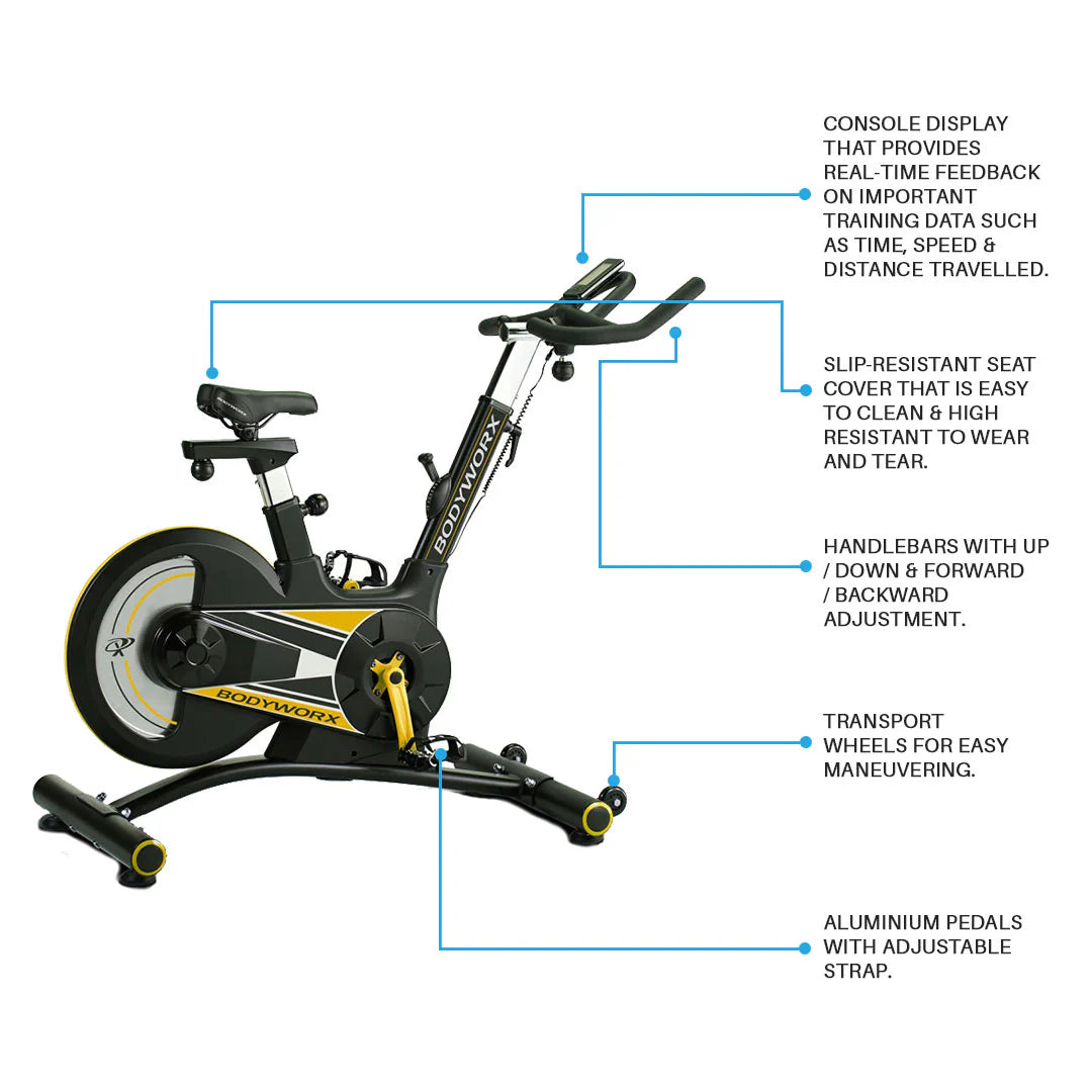 Bodyworx AIC850 Spin Bike with LCD Performance Monitor