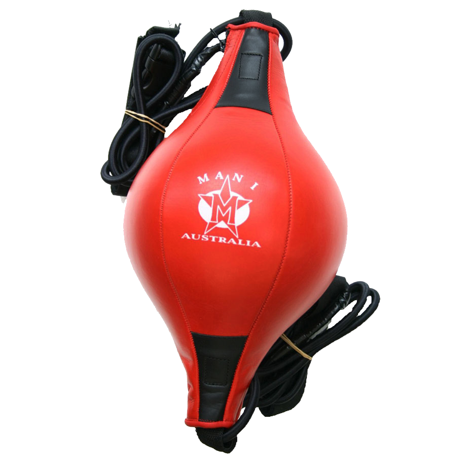 Mani Floor To Ceiling Red Leather Punching Reflex Ball Gym In