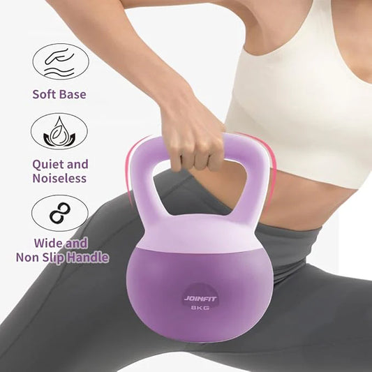 8KG Soft Kettlebells with Cushioned Impact-Resistant Base