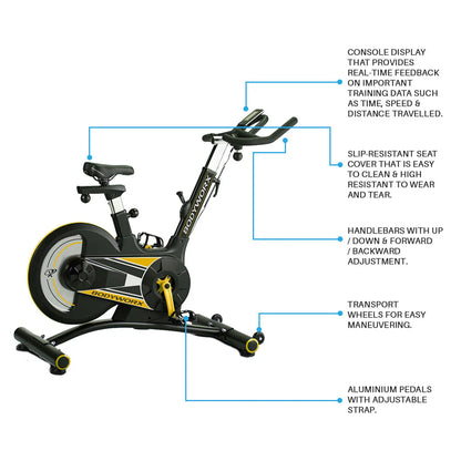 Bodyworx AIC850 Spin Bike with LCD Performance Monitor